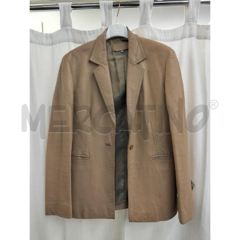 GIACCA DONNA ESCADA BEIGE PELLE AGNELLO DA RIV | Mercatino dell'Usato Roma portonaccio 1