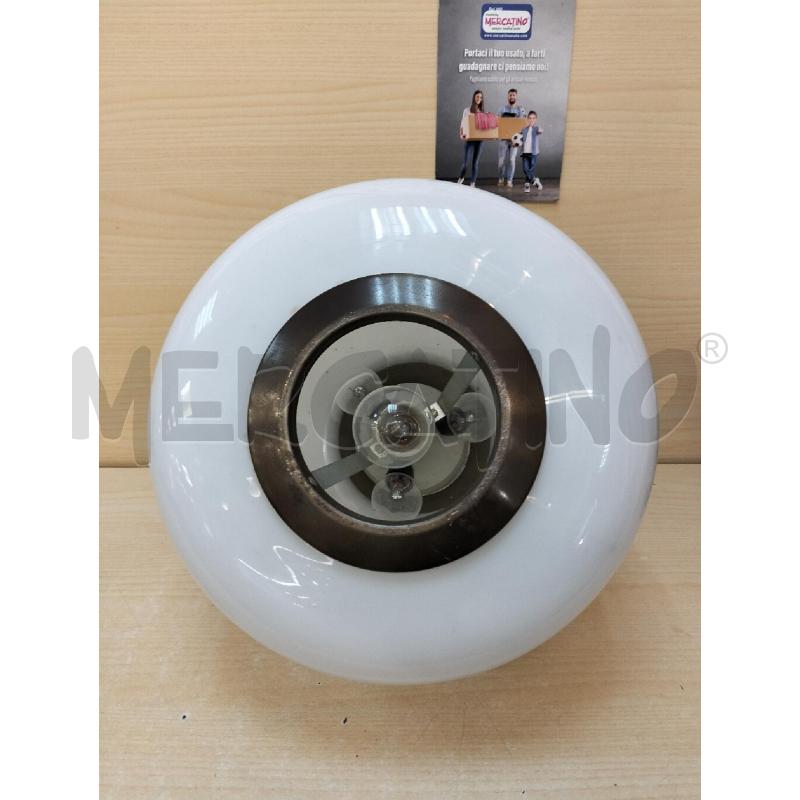 LAMPADARIO ANNI 70 VETRO OPALINO BIANCO | Mercatino dell'Usato Roma portonaccio 3