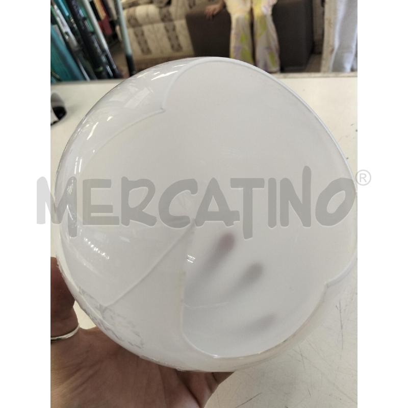 LAMPADA OTTAVIANI UOVO BIANCA BASE ARGENTATA PALLA ROTTA DIETRO | Mercatino dell'Usato Roma portonaccio 4