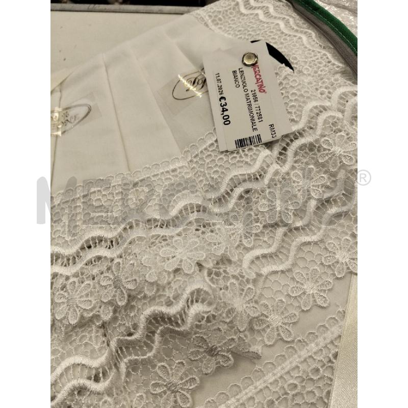 LENZUOLO MATRIMONIALE BIANCO | Mercatino dell'Usato Roma portonaccio 2