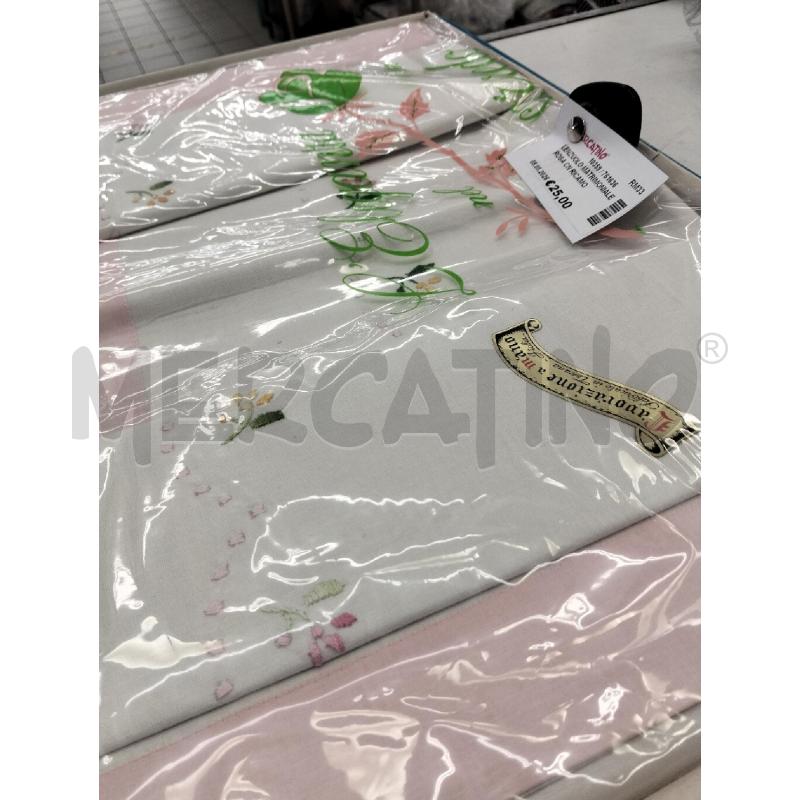 LENZUOLO MATRIMONIALE ROSA CN RICAMO | Mercatino dell'Usato Roma portonaccio 2