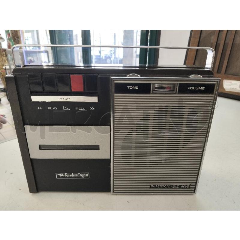 LETTORE CASSETTE SUPERPORTABLE 808B FUNZ ROTELLA VOL DA RIV | Mercatino dell'Usato Roma portonaccio 1