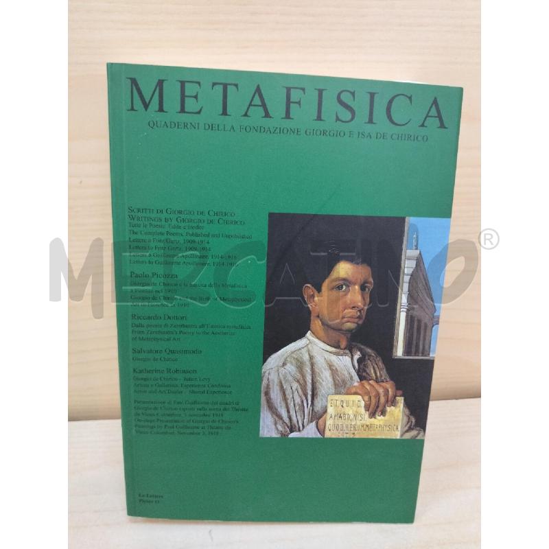 LIBRO GIORGIO DE CHIRICO METAFISICA | Mercatino dell'Usato Roma portonaccio 1