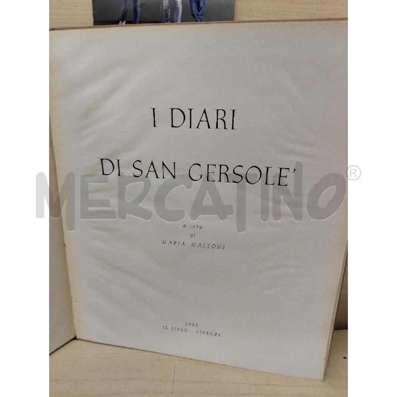 LIBRO I DIARI DI SAN GERSOLÈ DA RIV | Mercatino dell'Usato Roma portonaccio 3