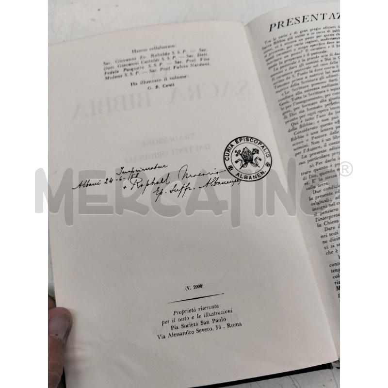 LIBRO SACRA BIBBIA | Mercatino dell'Usato Roma portonaccio 2