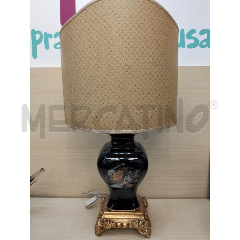 LUME PORCELLANA BLU BASE DORATA | Mercatino dell'Usato Roma portonaccio 1