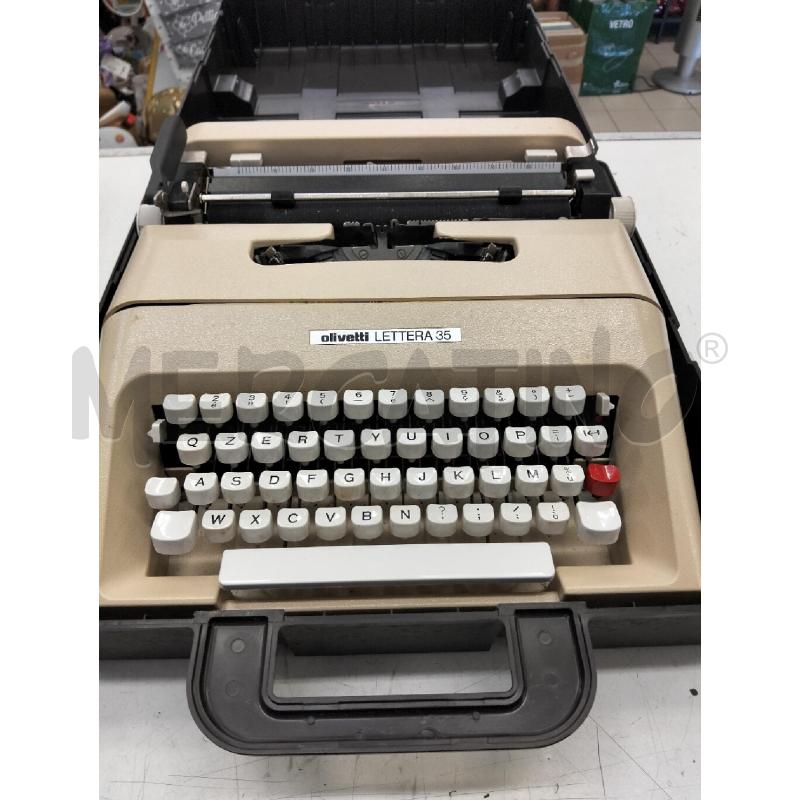 MACCHINA DA SCRIVERE OLIVETTI LETTRA 35 BEIGE | Mercatino dell'Usato Roma portonaccio 1