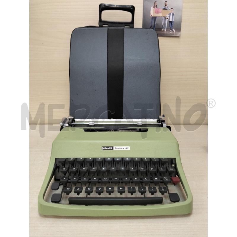 MACCHINA DA SCRIVERE VERDE OLIVETTI LETTERA 32 VERDE | Mercatino dell'Usato Roma portonaccio 3