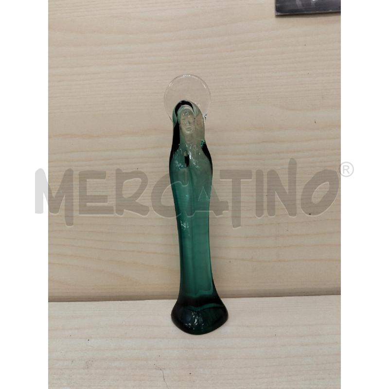 MADONNA IN VETRO DI MURANO VERDE | Mercatino dell'Usato Roma portonaccio 1