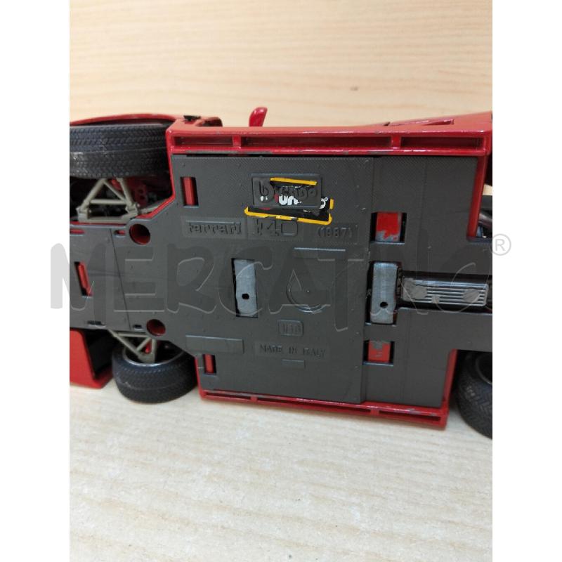 MODELLINO BURAGO FERRARI F40 1987 | Mercatino dell'Usato Roma portonaccio 4