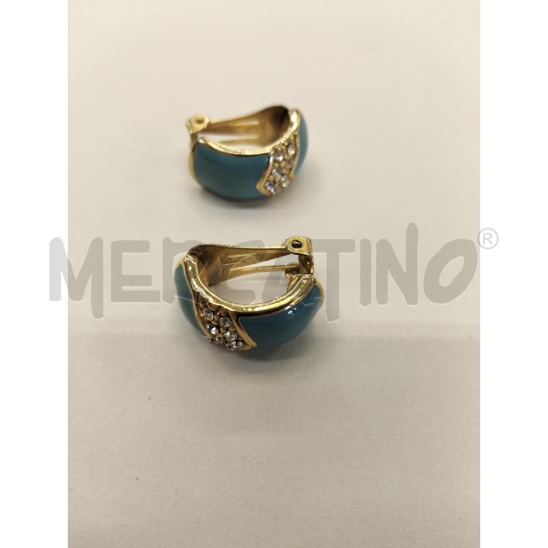 ORECCHINI CLIPS DORATI E AZZ STRASS | Mercatino dell'Usato Roma portonaccio 2