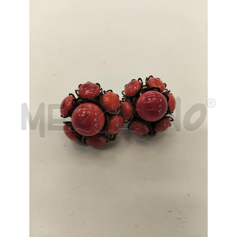 ORECCHINI CLIP ROSSI   | Mercatino dell'Usato Roma portonaccio 1