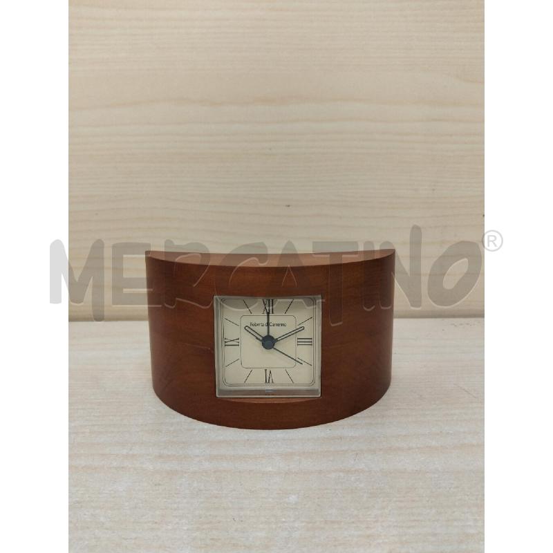 OROLOGIO/SVEGLIA DA TAVOLO ROBERTA DI CAMERINO IN LEGNO  | Mercatino dell'Usato Roma portonaccio 1