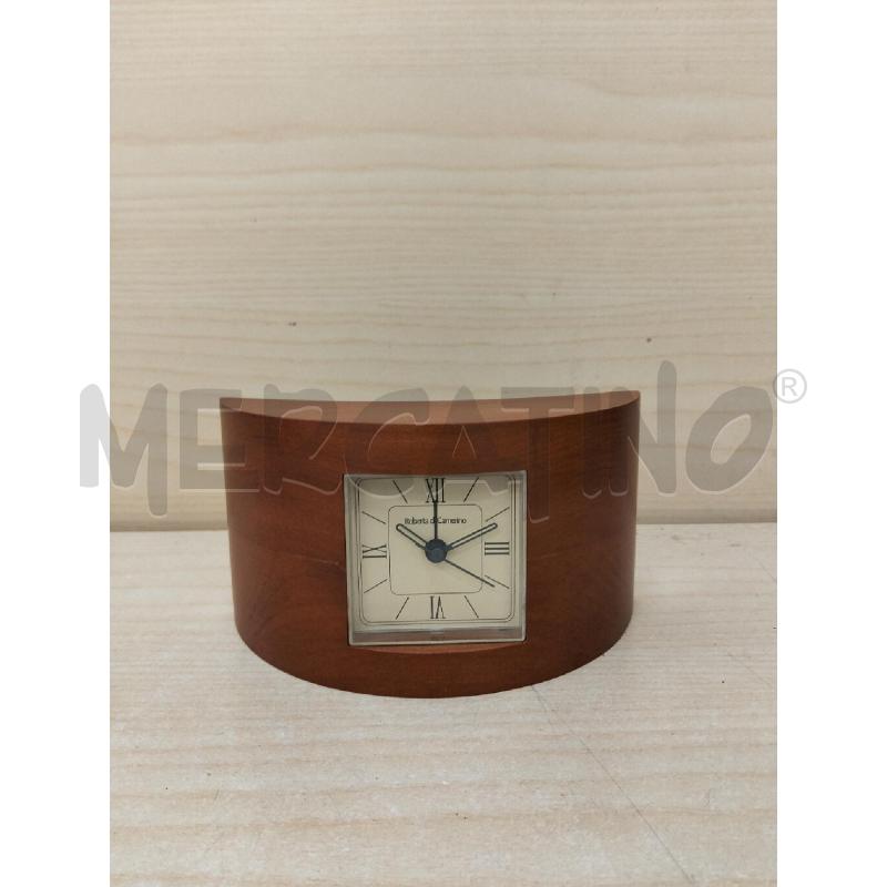 OROLOGIO/SVEGLIA DA TAVOLO ROBERTA DI CAMERINO IN LEGNO  | Mercatino dell'Usato Roma portonaccio 3