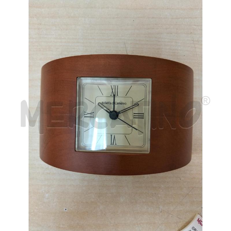 OROLOGIO/SVEGLIA DA TAVOLO ROBERTA DI CAMERINO IN LEGNO  | Mercatino dell'Usato Roma portonaccio 4