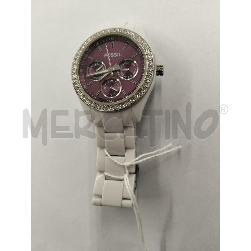OROLOGIO DA POLSO FOSSIL BIANCO CN STRASS | Mercatino dell'Usato Roma portonaccio 1