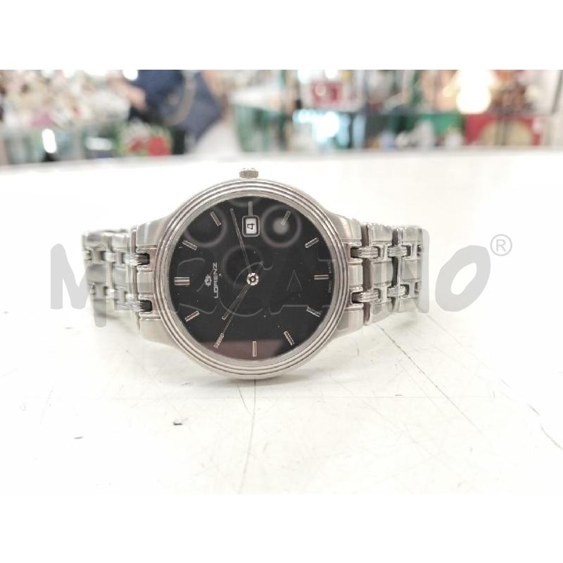 OROLOGIO DA POLSO LORENZ CROMO QUADR NERO | Mercatino dell'Usato Roma portonaccio 1