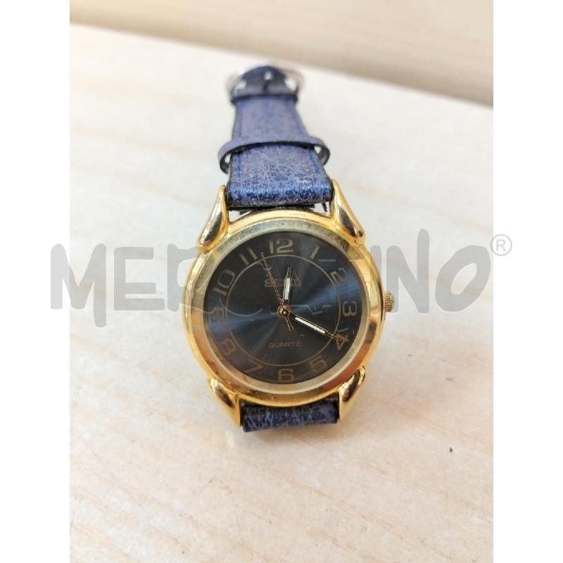 OROLOGIO DA POLSO SEIKO DORATO BLU A QUARZO | Mercatino dell'Usato Roma portonaccio 1