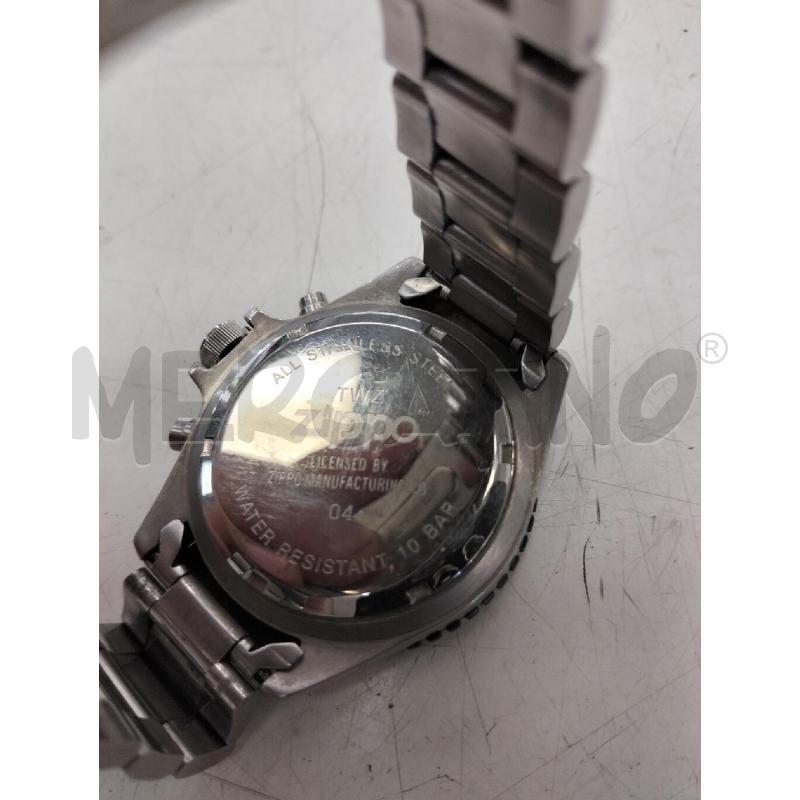 OROLOGIO DA POLSO ZIPPO CROMATO QUADR NERO | Mercatino dell'Usato Roma portonaccio 2