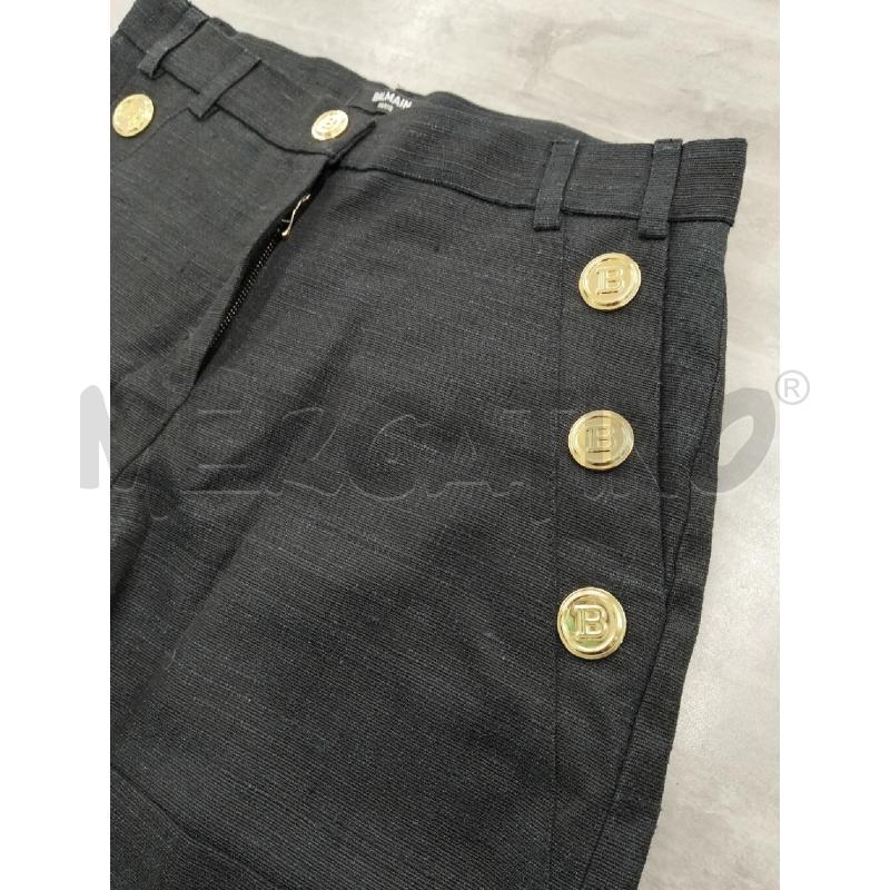 PANTALONCINO BAMBINA BALMAIN NERO VITA ALTA BOTT DORATI | Mercatino dell'Usato Roma portonaccio 2