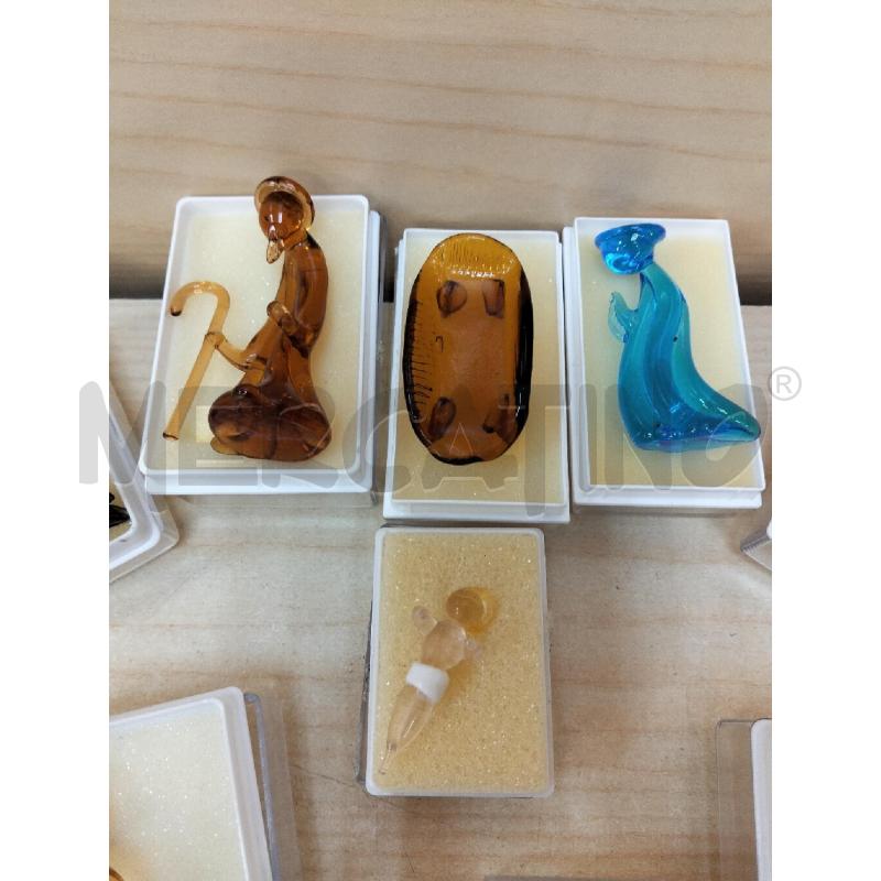 PERSONAGGI PRESEPE VETRO MURANO INCOMPL | Mercatino dell'Usato Roma portonaccio 4
