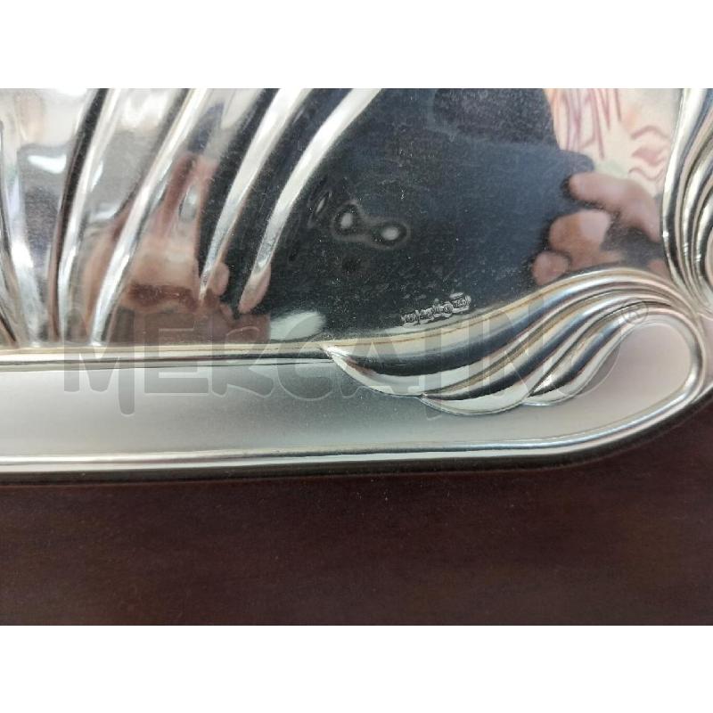 PLACCA LEGNO C SACRA FAMIGLIA ARGENTATA | Mercatino dell'Usato Roma portonaccio 2