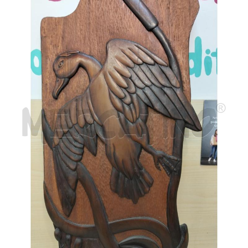 PLACCA LEGNO EDUARDO VAZQUEZ C UCCELLO GRANDE | Mercatino dell'Usato Roma portonaccio 2