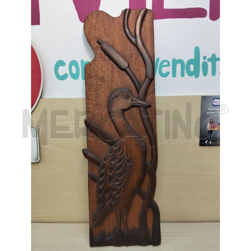 PLACCA LEGNO EDUARDO VAZQUEZ C UCCELLO MEDIA | Mercatino dell'Usato Roma portonaccio 1
