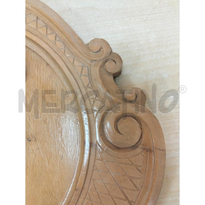 PLACCA LEGNO MADONNA BORDI ONDULATI | Mercatino dell'Usato Roma portonaccio 4