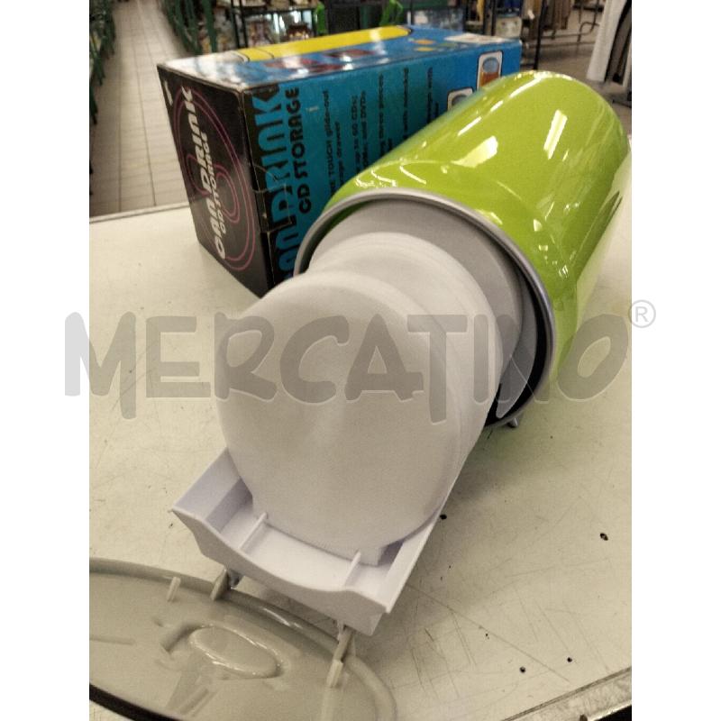 PORTA CD A FORMA DI LATTINA VERDE | Mercatino dell'Usato Roma portonaccio 3