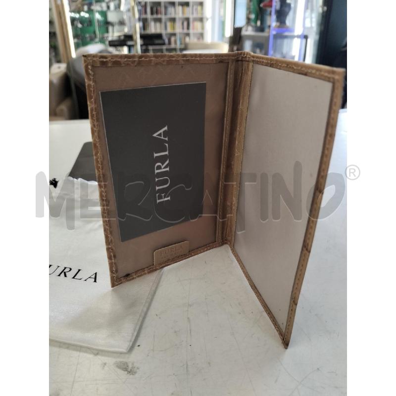PORTA DOCUMENTI PELLE FURLA BEIGE MARTELLATO | Mercatino dell'Usato Roma portonaccio 2