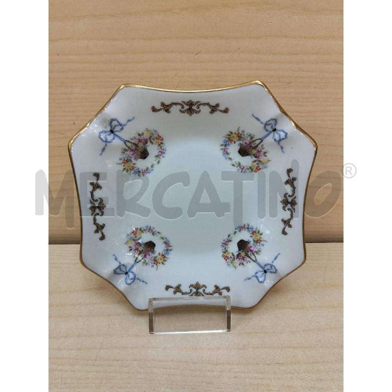 POSA CENERE LIMOGES LEC BIANCO BORDO DORATO FANT FIORI E CESTINI | Mercatino dell'Usato Roma portonaccio 1