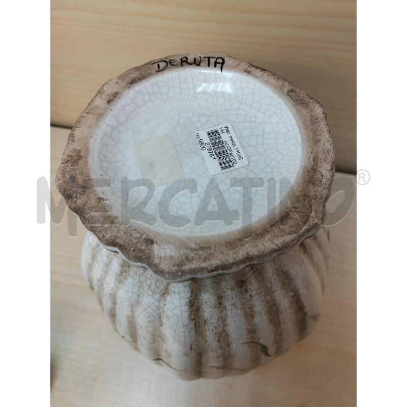 POTICHE VASO DERUTA BEIGE FIORI ROSA | Mercatino dell'Usato Roma portonaccio 4