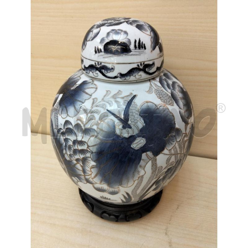 POTICHE VASO ORIENTALE BIANCA BLU | Mercatino dell'Usato Roma portonaccio 1