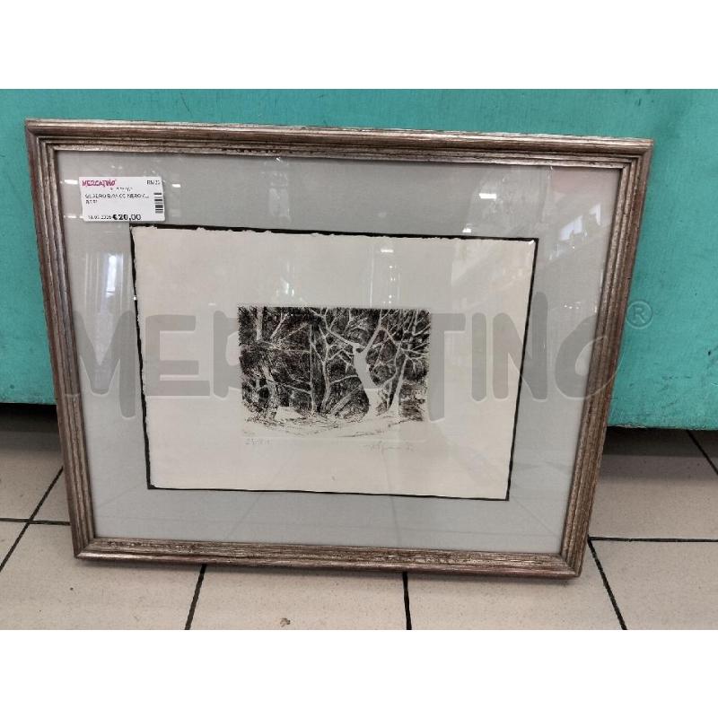 QUADRO BIANCO NERO ALBERI | Mercatino dell'Usato Roma portonaccio 1