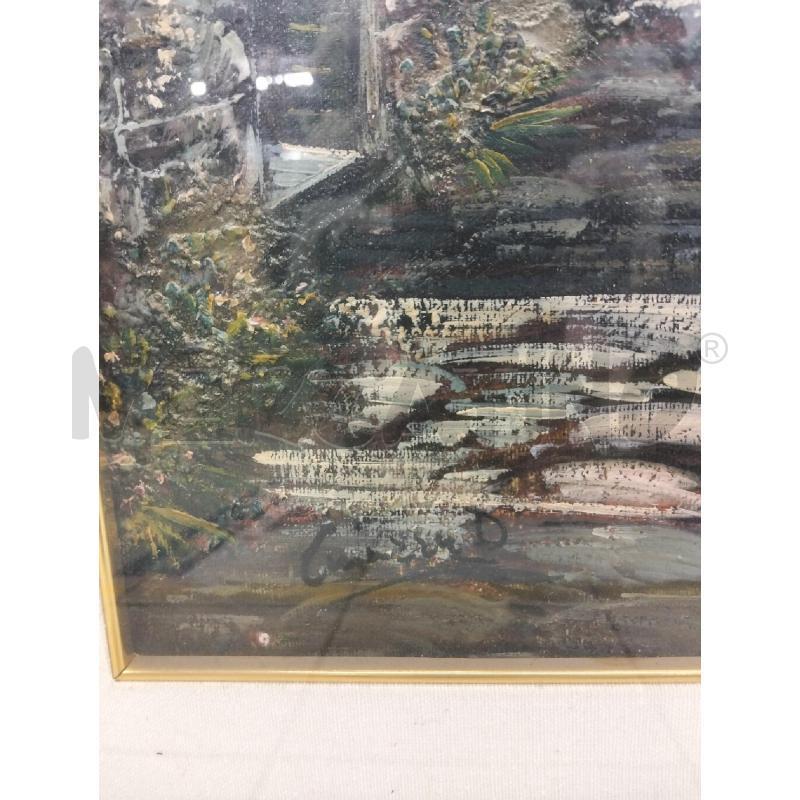 QUADRO CAIAZZO DIPINTO PAESAGGIO 50X70 | Mercatino dell'Usato Roma portonaccio 2