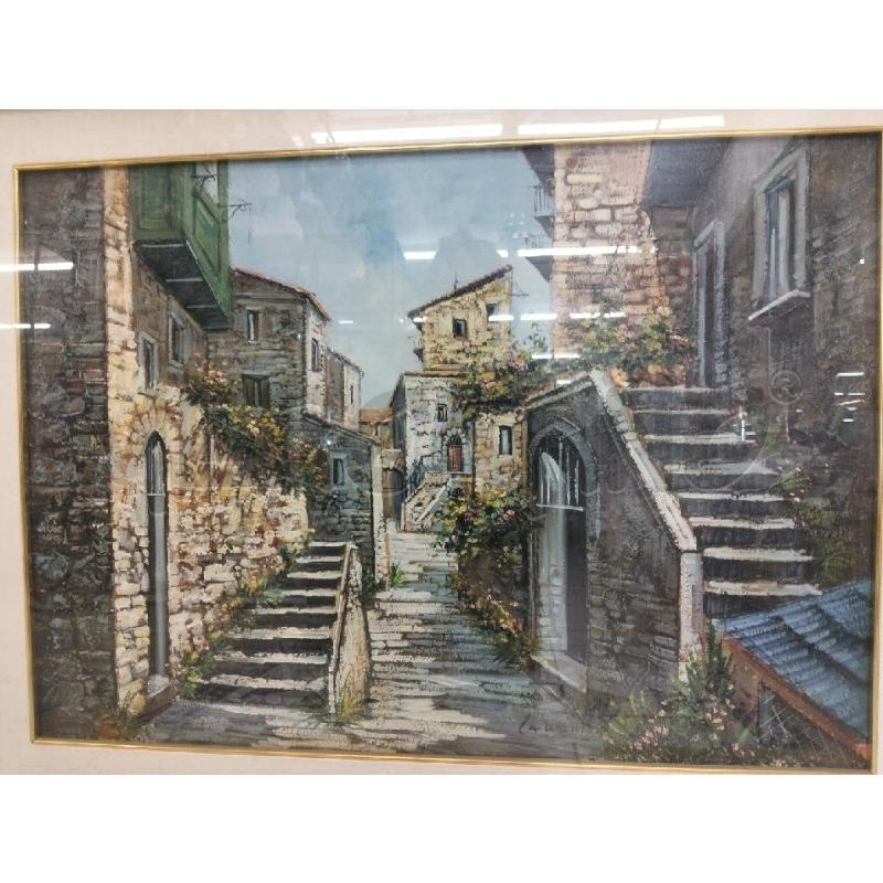 QUADRO CAIAZZO DIPINTO PAESAGGIO OLIO 50X70 | Mercatino dell'Usato Roma portonaccio 3