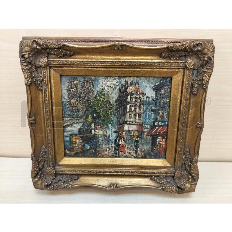 QUADRO CORN DORATA PARIGI PITTURA SPATOLATA | Mercatino dell'Usato Roma portonaccio 1