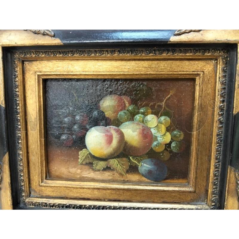 QUADRO CORN NERA DORATA NATURA MORTA SU LEGNO | Mercatino dell'Usato Roma portonaccio 2