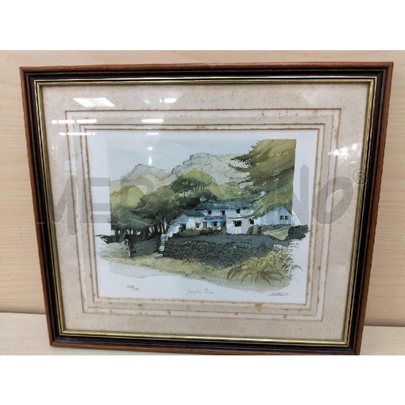 QUADRO COWTOWN ACQUERELLO FATTORIA PASSPARTOUT ROVINATO | Mercatino dell'Usato Roma portonaccio 1