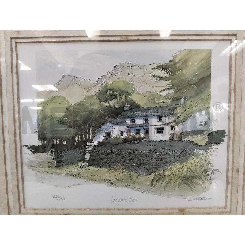 QUADRO COWTOWN ACQUERELLO FATTORIA PASSPARTOUT ROVINATO | Mercatino dell'Usato Roma portonaccio 2