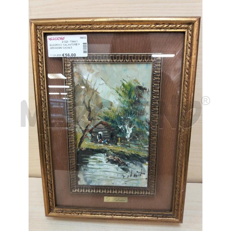 QUADRO D. SALVATORE PAESAGGIO CASALE CORND DOR | Mercatino dell'Usato Roma portonaccio 1