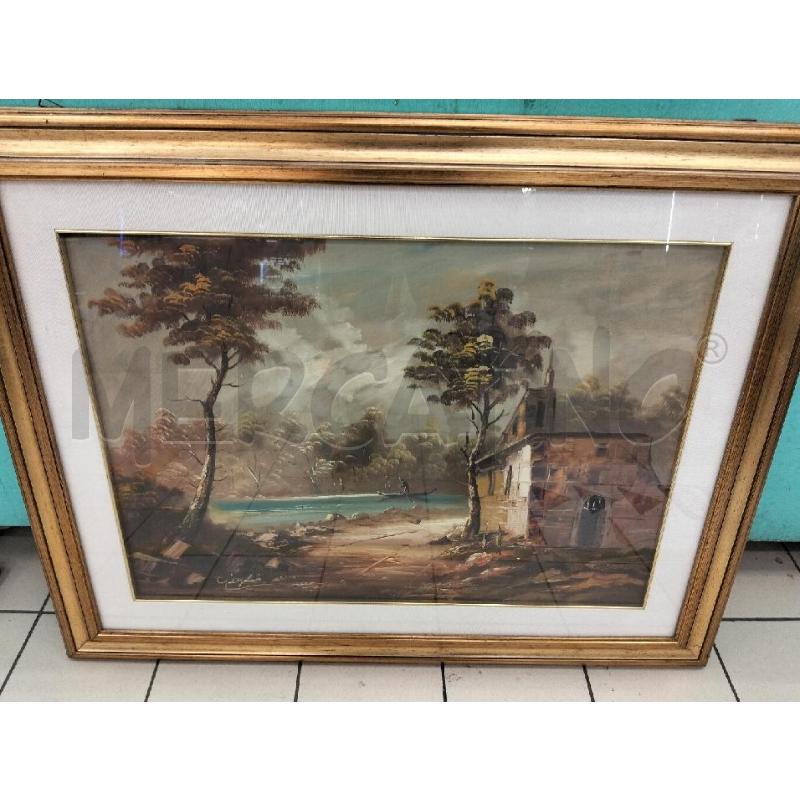 QUADRO DIPINTO CASA C ALBERI | Mercatino dell'Usato Roma portonaccio 1