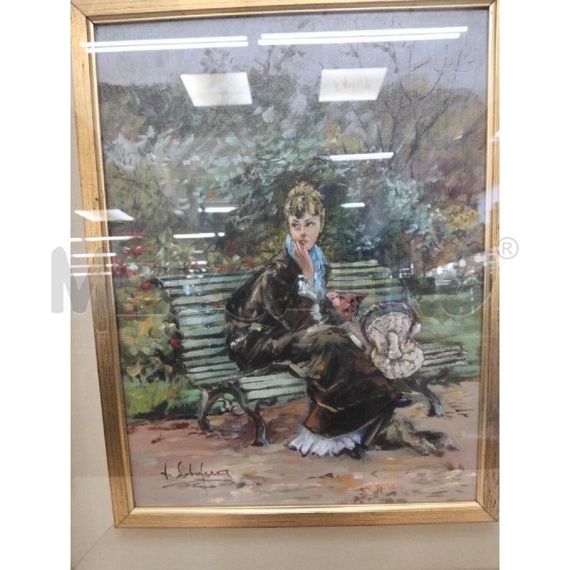 QUADRO DONNA AL PARCO VITO LOBEFARO 60X50 | Mercatino dell'Usato Roma portonaccio 2