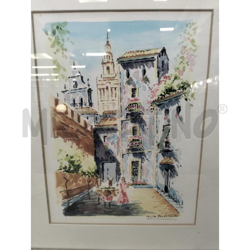 QUADRO FELIPE REYES CASTRO SCORCIO PAESE | Mercatino dell'Usato Roma portonaccio 2