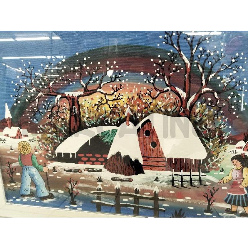 QUADRO NAIF KOVACS C PAESAGGIO NEVE | Mercatino dell'Usato Roma portonaccio 2