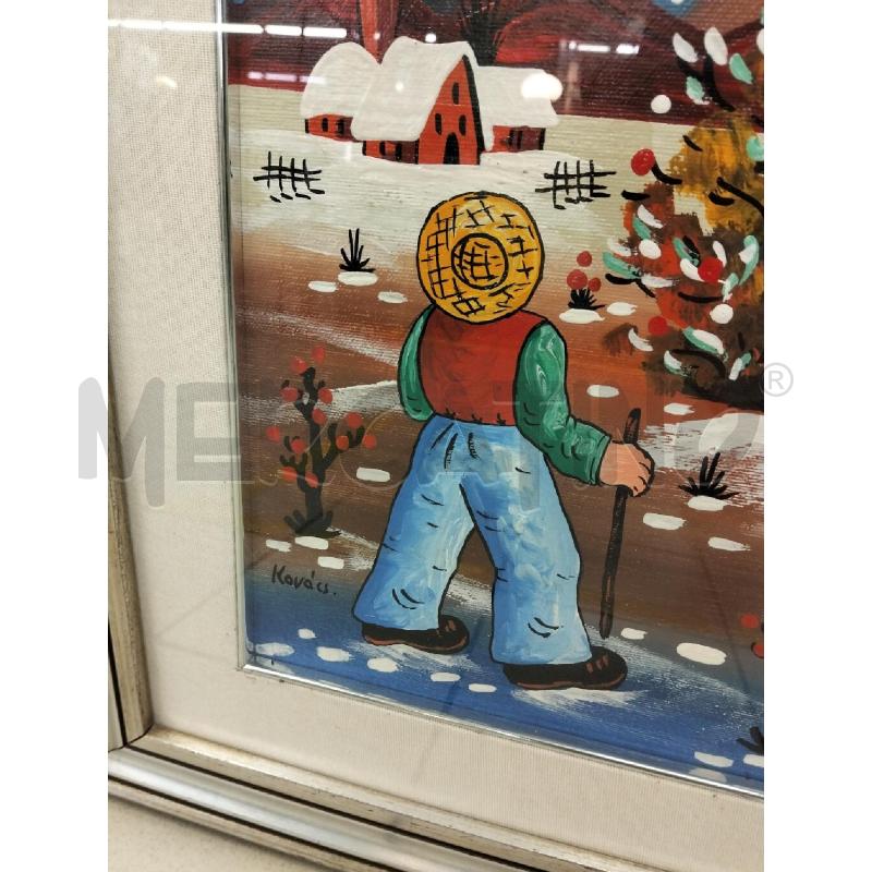 QUADRO NAIF KOVACS C PAESAGGIO NEVE | Mercatino dell'Usato Roma portonaccio 3