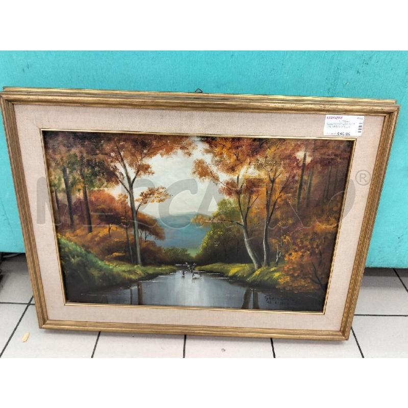 QUADRO PAESAGGIO C FIUME GREGO OTELLO | Mercatino dell'Usato Roma portonaccio 1