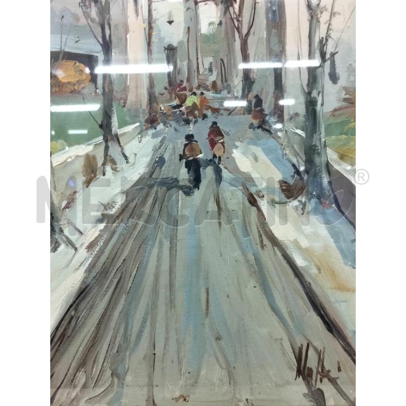 QUADRO PAESAGGIO DEL PITTORE MATTEI | Mercatino dell'Usato Roma portonaccio 2