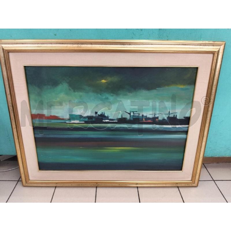 QUADRO POSTIGLIONE MARE C BARCHE IN OMBRA | Mercatino dell'Usato Roma portonaccio 1